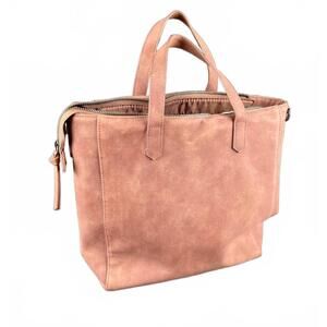 Universal Thread Blush Pink Suede Satchel | Crossbody Convertible